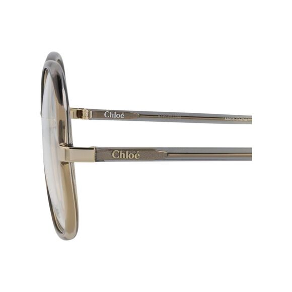 Chloé Round-Frame Injection Optical Frames Grey Womens - Picture 4 of 6